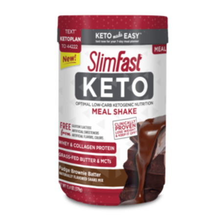 Slimfast Keto Fudge Brownie Batter Meal Replacement Powder 12.6 oz., PK2 87402